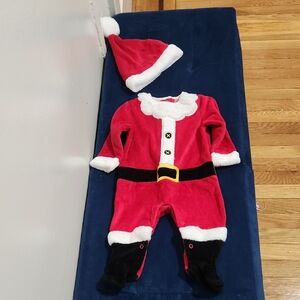 Primark Red Santa Baby One Piece with Hat